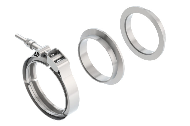 Borla Universal 3in Stainless Steel 3pc V-Band Clamp w/ Male and Female Flanges 18009