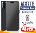 4Pcs Matte Tempered Glass For iPhone