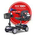 4 Wheel Electric Mobility Scooters For Adults | 300 Lbs Weight Capacity, 15KM Long Range, 360° Swivel Seat