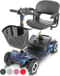 4 Wheel Mobility Scooter - Electric Powered Wheelchair Device - Compact Heavy Duty Mobile for Travel, Adults, Elderly