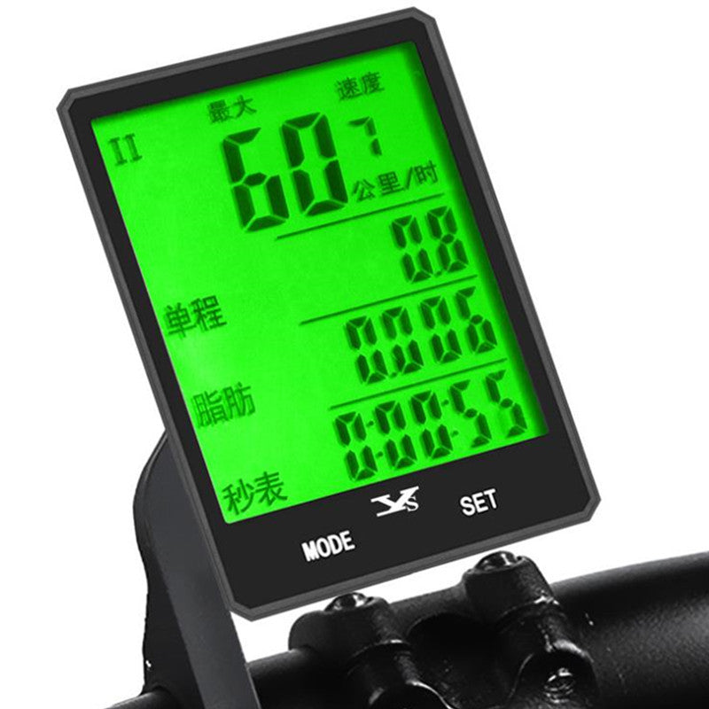 Waterproof Bicycle Computer With Backlight Wireless Wired Bicycle Computer Bike Speedometer Odometer Wireless Bike Computer Waterproof Bicycle Speedometer Support Smart Sensor LCD Backlight Display Automatic Wake-Up