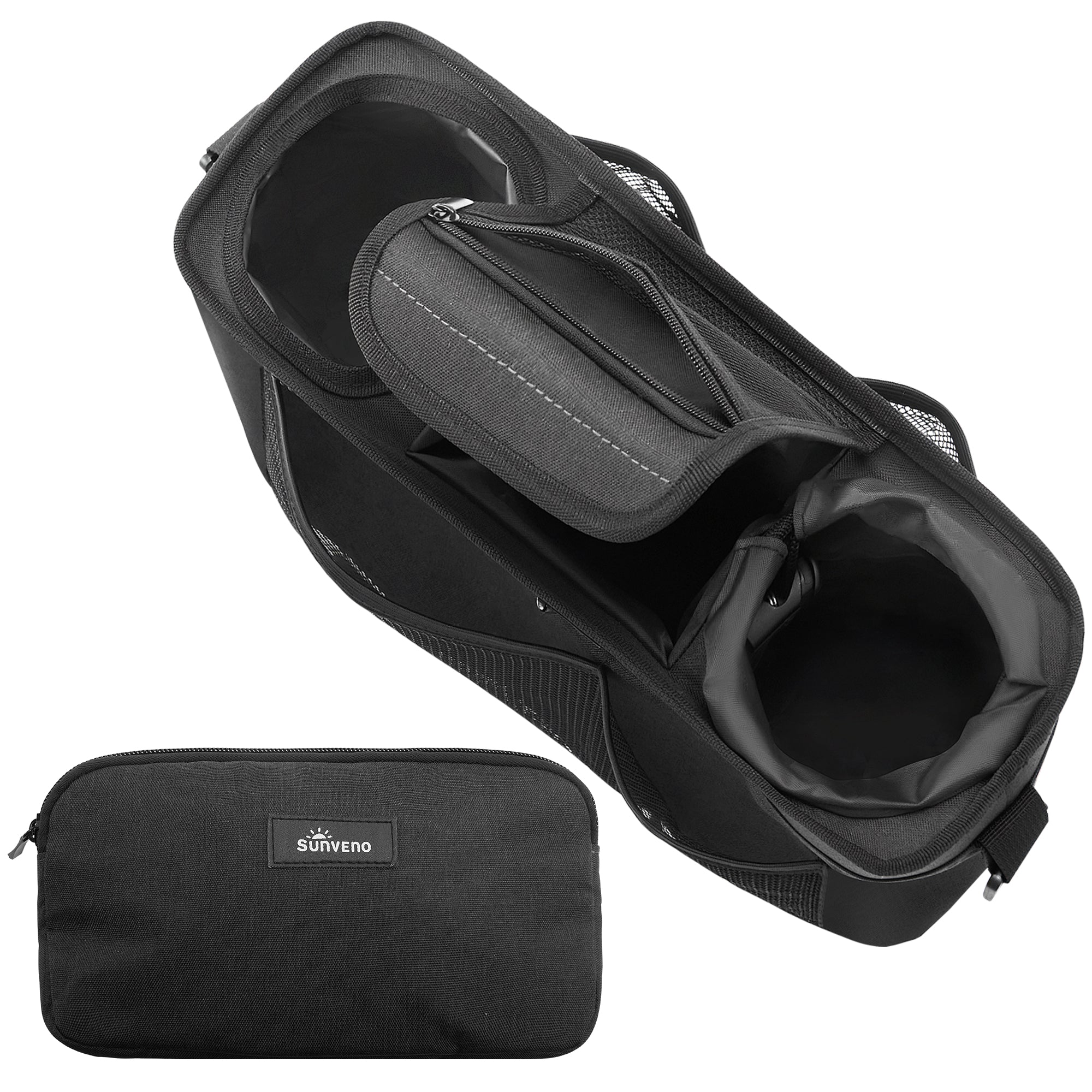 SUNVENO Universal Stroller Organizer with Insulated Cup Holder Detachable Phone Bag