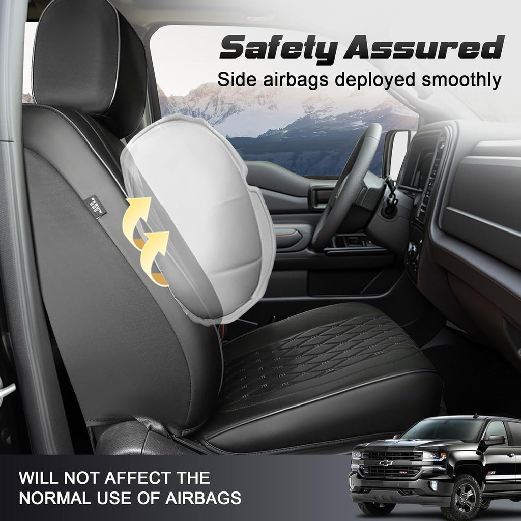 Umbrauto Truck Seat Covers for Silverado/Sierra,Black