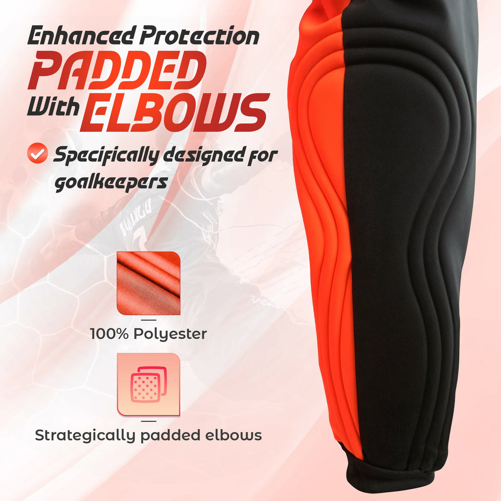 Vallejo Goalkeeper Jersey with Padded Elbows – Orange/Black
