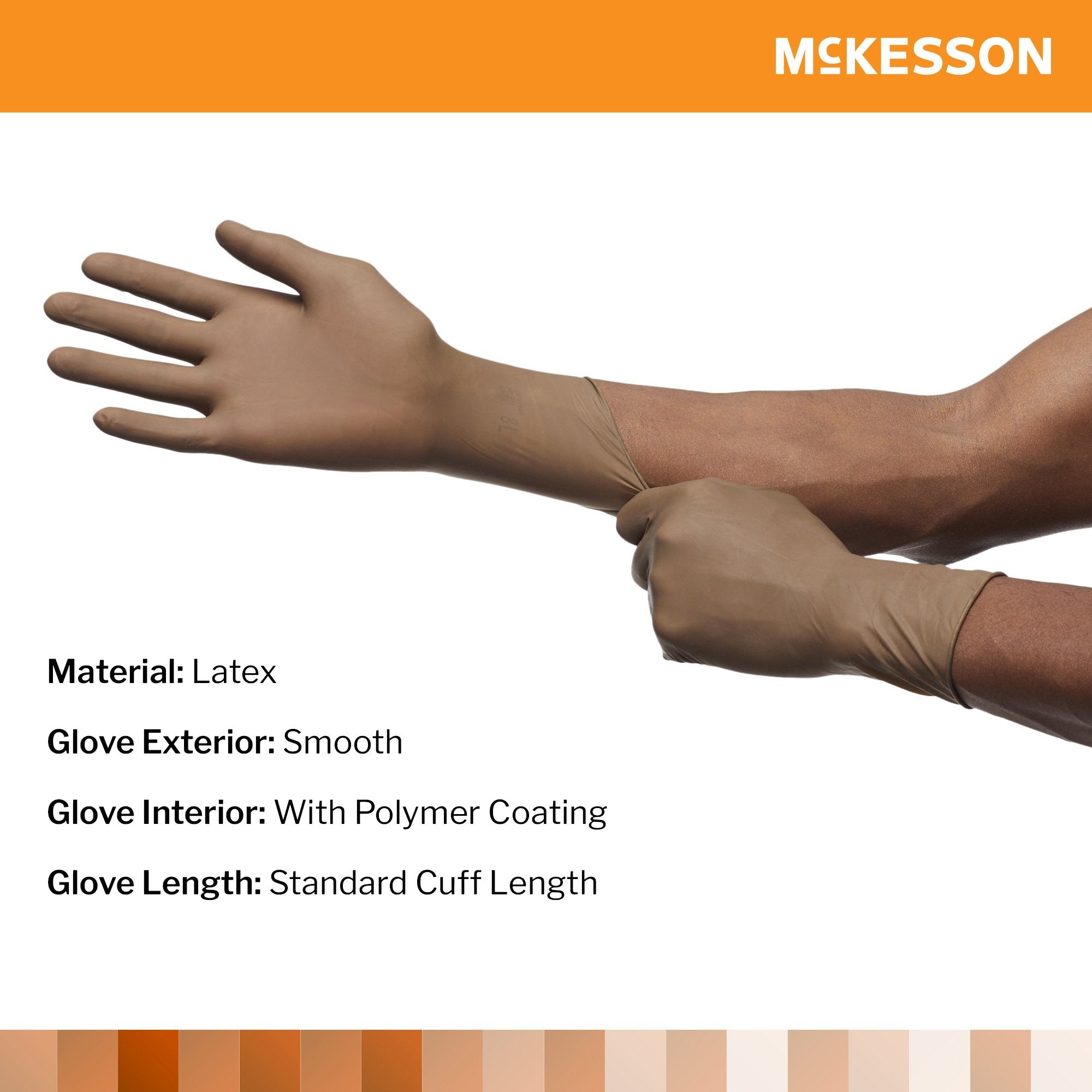McKesson Perry® Latex Surgical Glove, Size 9, Brown 20-1390N