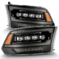 AlphaRex 09-18 Ram 2500 NOVA LED Proj Headlights Plank Style Alpha Blk w/Activ Light/Seq Signal/DRL 880557 *Discontinued