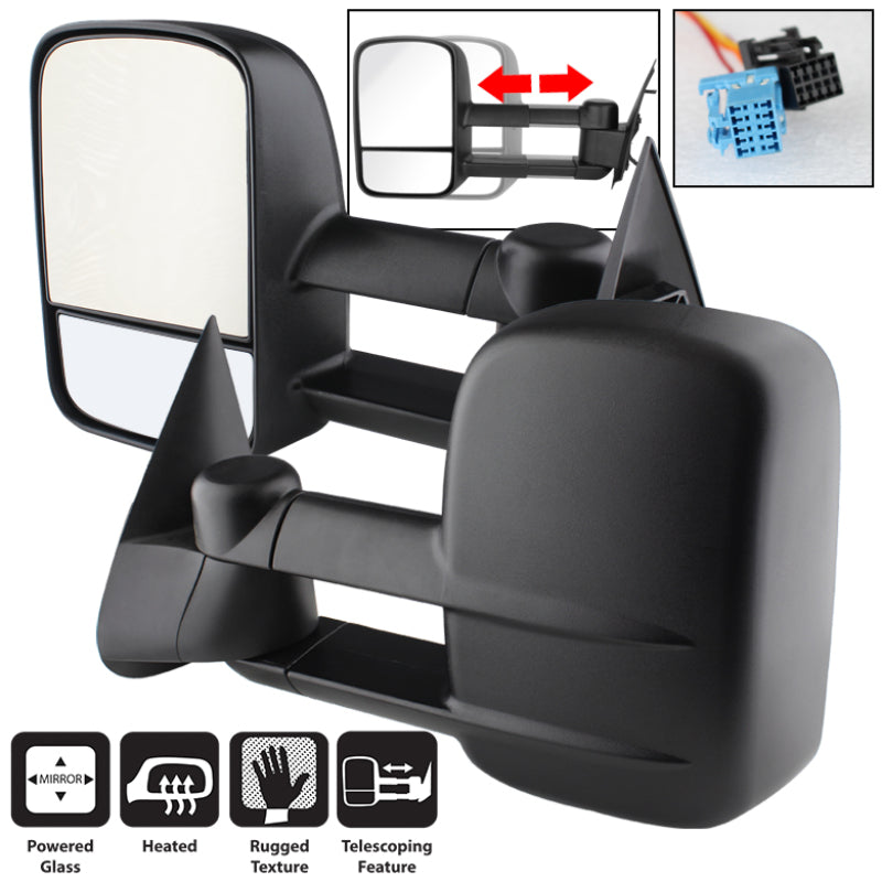 SPYDER xTune 03-07 Chevy Silverado 1500HD/2500/3500 Extendable - Power Heated Mirrors MIR-CSIL03-PW-SET 9935763
