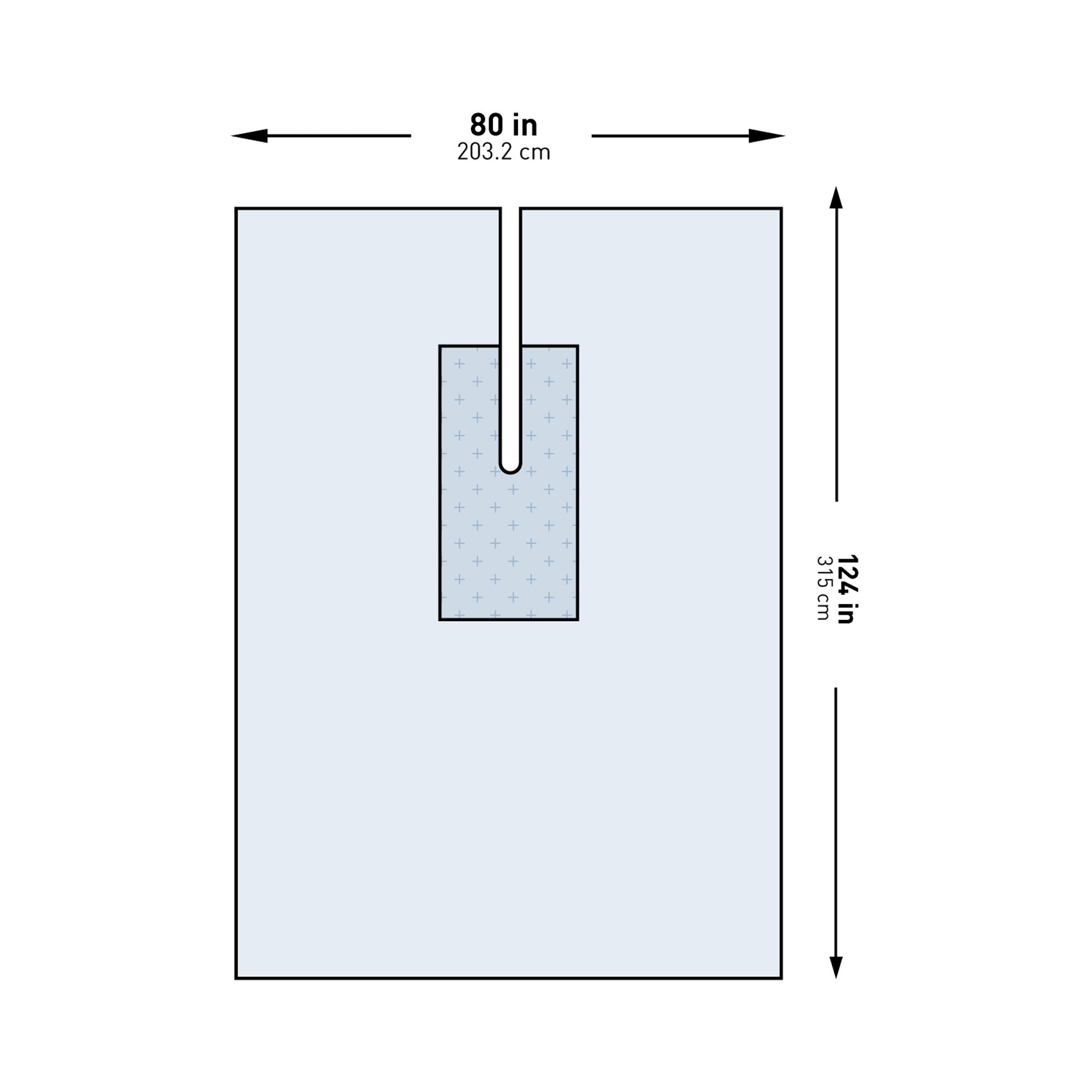 McKesson Sterile U-Drape with Split, 80 x 124 Inch 183-I80-09149G-S
