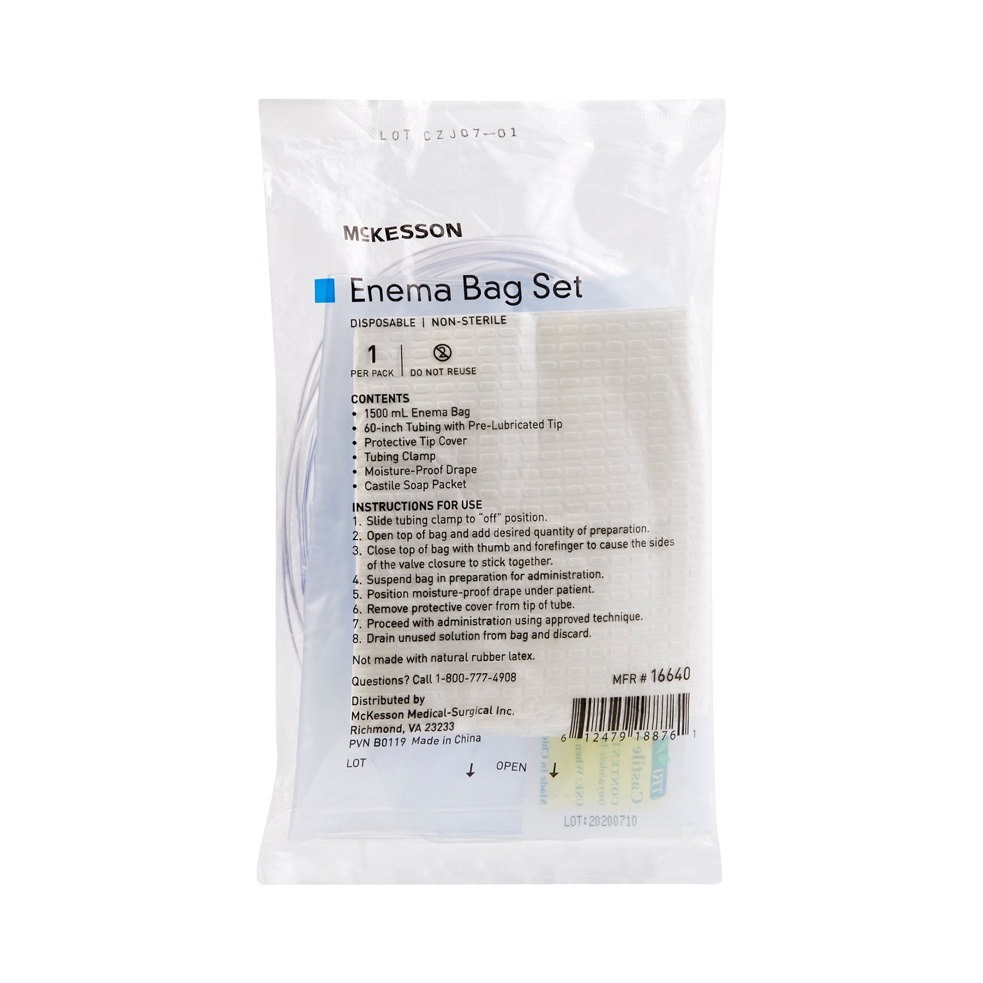 McKesson Enema Bag Set 16640