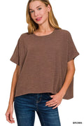 Zenana Cotton Slub Oversized Tee