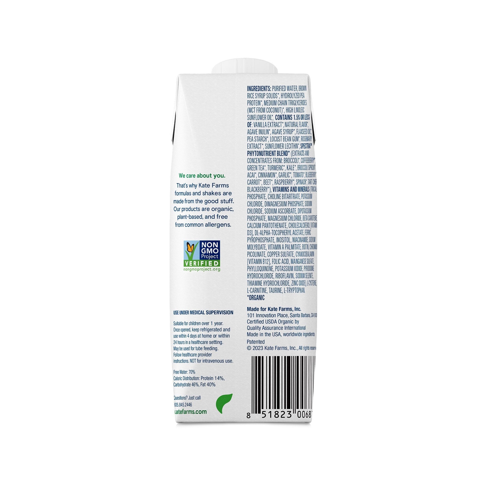 Kate Farms® Pediatric Peptide 1.5 Sole-Source Nutrition Formula, Vanilla 851823006201
