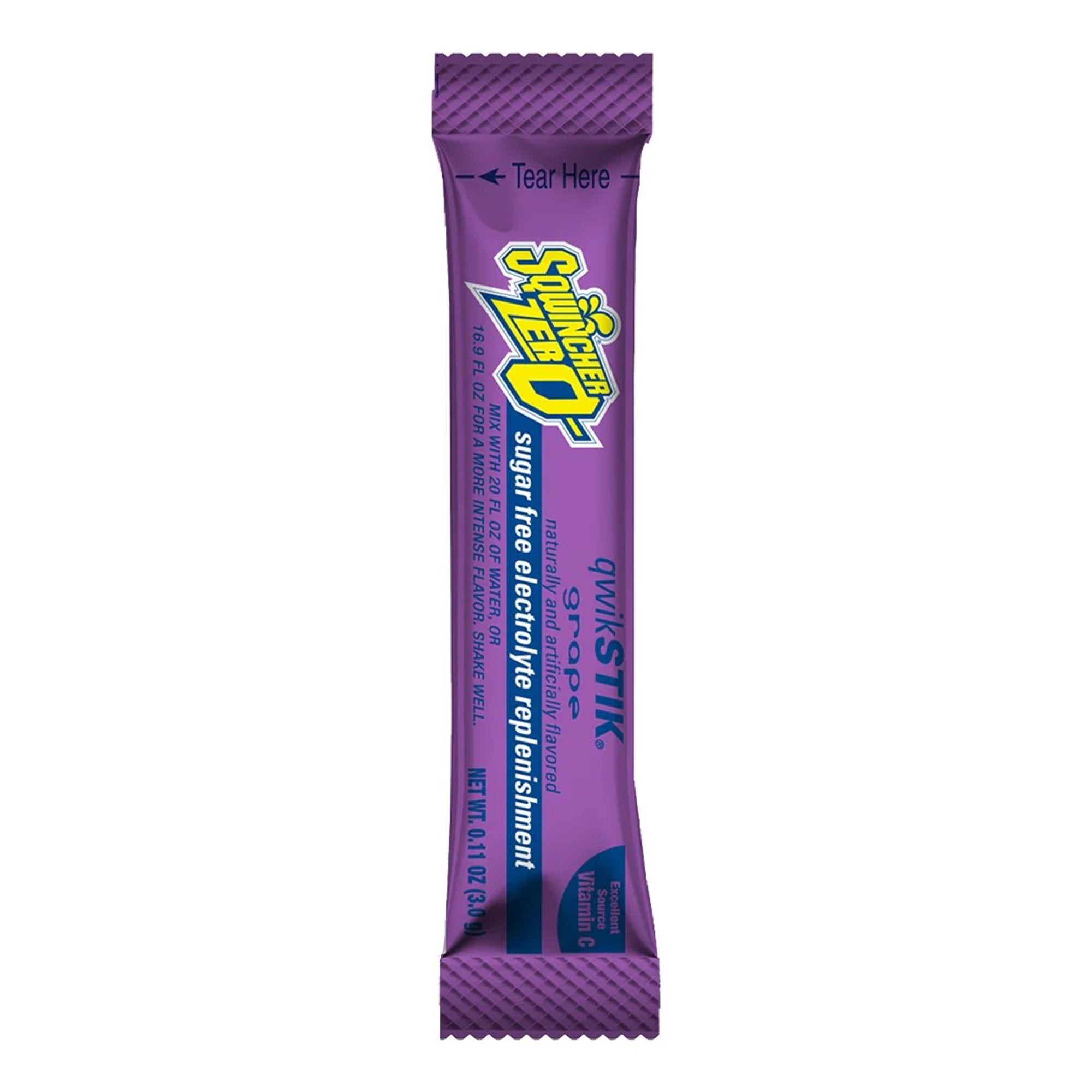 Sqwincher® Quik Stik® Zero Grape Electrolyte Replenishment Drink Mix 159060107