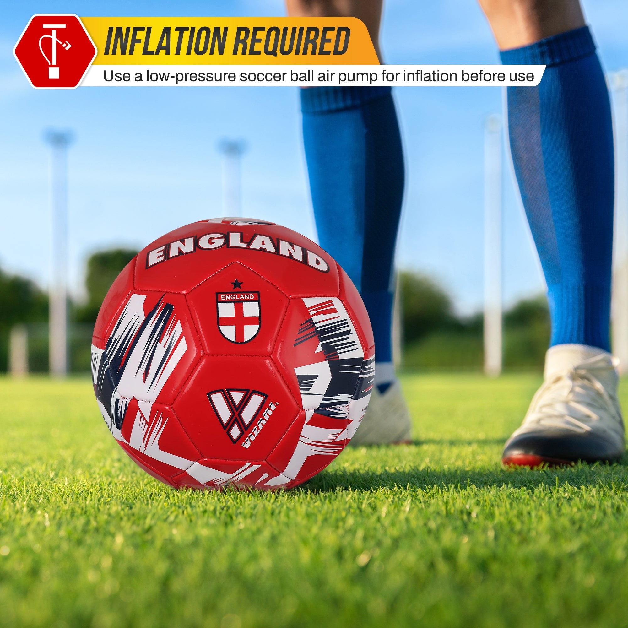 Mini National Team Soccer Balls-England Red