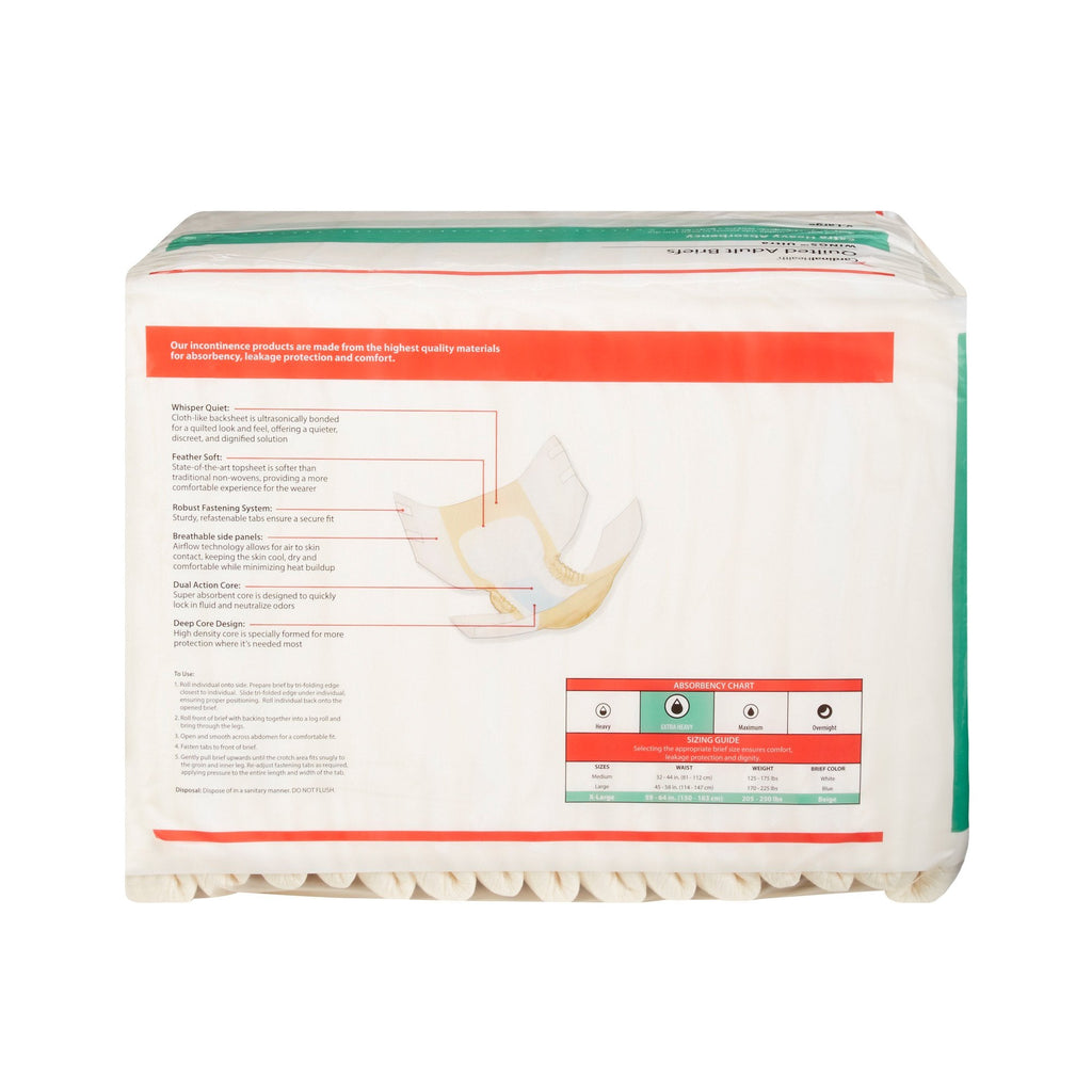 Wings™ Ultra Quilted Extra Heavy Absorbency Incontinence Brief, Extra Large 77075
