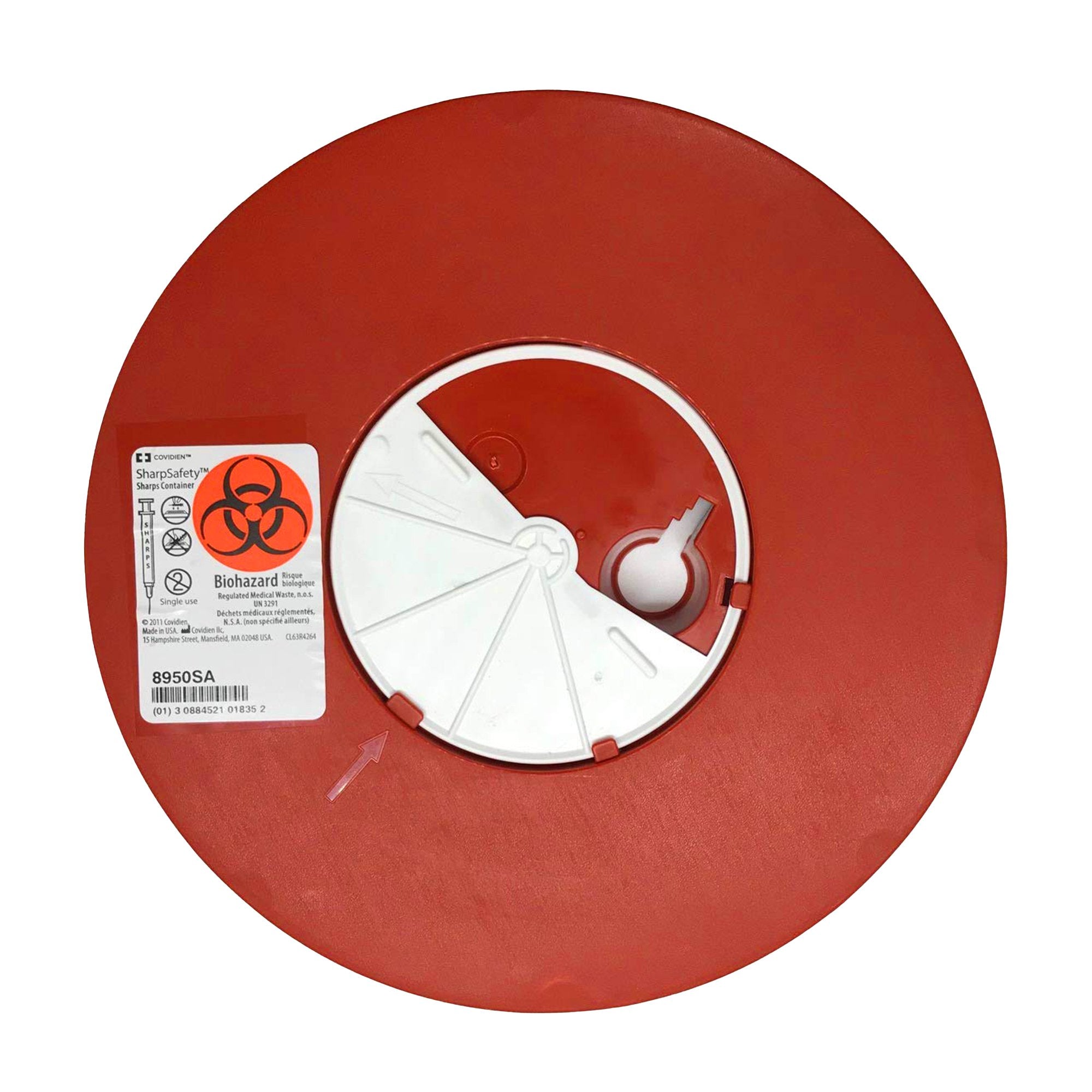 SharpSafety™ Multi-purpose Sharps Container, 1.25 Gallon, 6¾ x 8¾ Inch 8950SA
