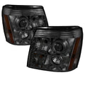 SPYDER Cadillac Escalade 02-06 Projector Xenon/HID Model- LED Halo DRL Smke PRO-YD-CE02-HID-DRL-SM 5042293