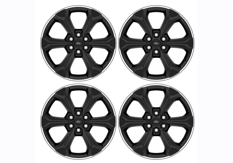 Ford Racing 15-23 F-150 22in Wheel Kit - Black w/Machined Face M-1007K-S2295B