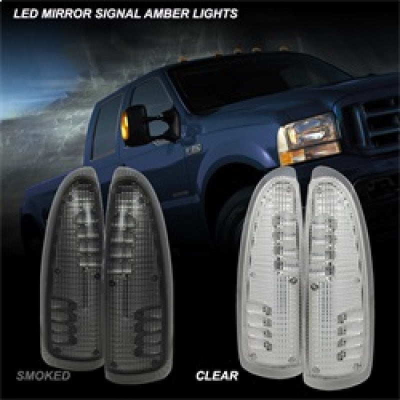 SPYDER xTune Ford Superduty F250-F650 03-07 Amber LED Mirror Signal Lens - Clear ACC-LED-FDSD99-MR-C 9924712