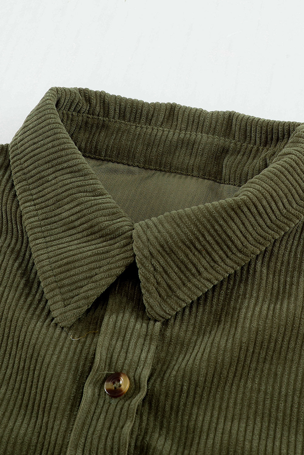 Pink Corduroy Button Pocket Shirt
