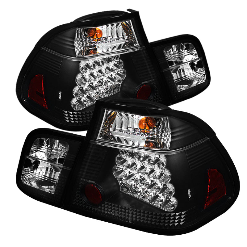 SPYDER BMW E46 3-Series 02-05 4Dr Tail Lights Blk ALT-YD-BE4602-4D-LED-BK 5015044