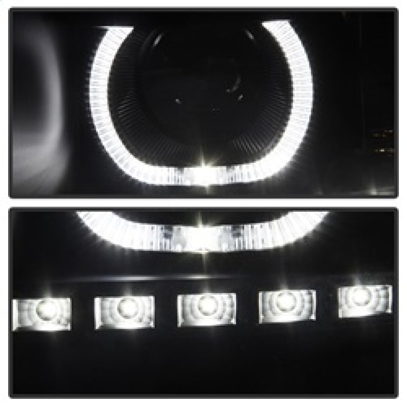 SPYDER Xtune Chevy Silverado 1500/2500/3500 07-13 LED Halo Projector Headlights Black PRO-JH-CSIL07-CFB-BK 9032189