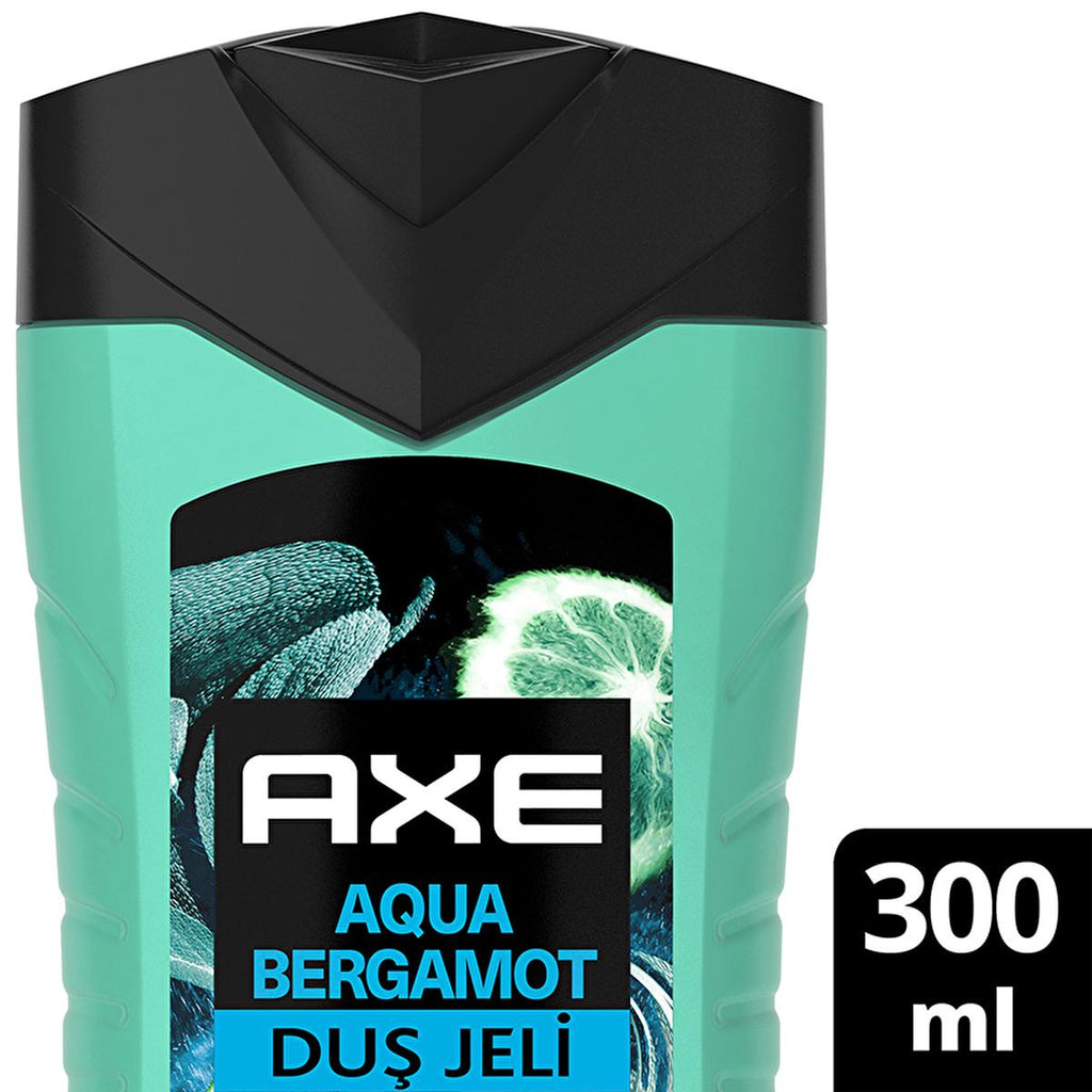 Axe Premium Collection Aqua Bergamot 3-in-1 Shower Gel for Men - Refreshing, Invigorating, and Convenient Body, Hair, and Face Cleanser