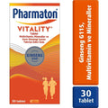 Pharmaton Vitality Multivitamin Supplement for Adults - Boost Energy, Enhance Mental Clarity, and Support Overall Health with Ginseng, Vitamins, and Minerals
