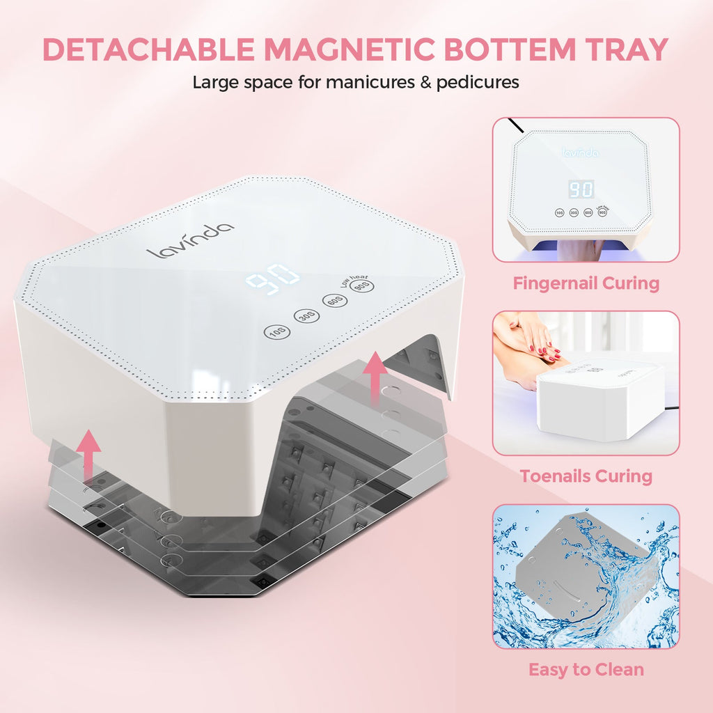 Lumina™ Nail Lamp - White - Plug-in UV/LED