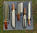5 pieces Hand Forged kitchen chef knives & Fork set - PhishStones Products