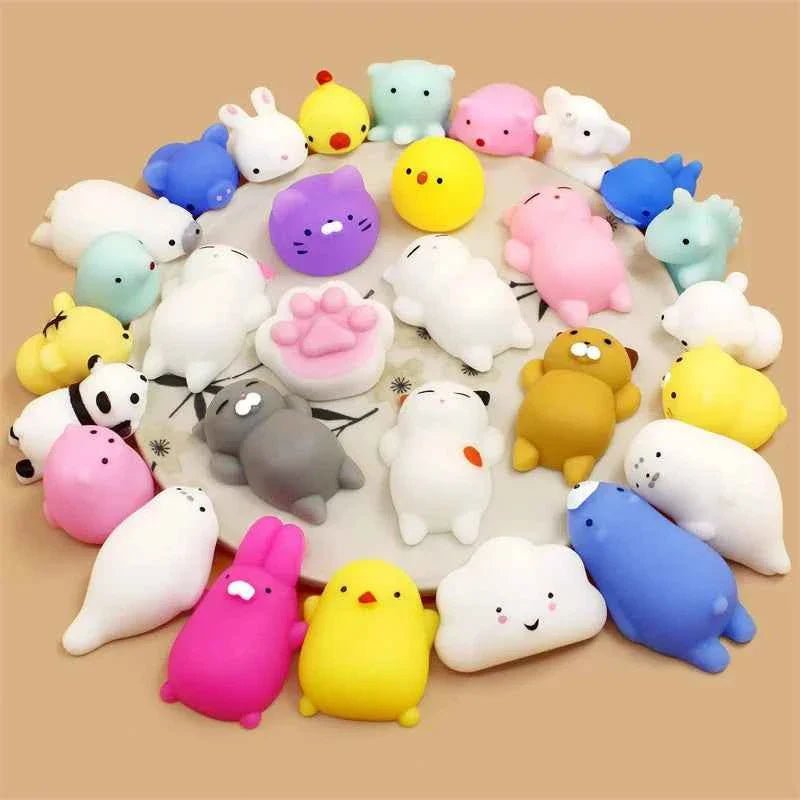 50 - 5PCS Mochi Squishies Kawaii Anima Squishy Toys For Kids Antistress Ball Squeeze Party Favors Stress Relief Toys For Birthday - PhishStones Products