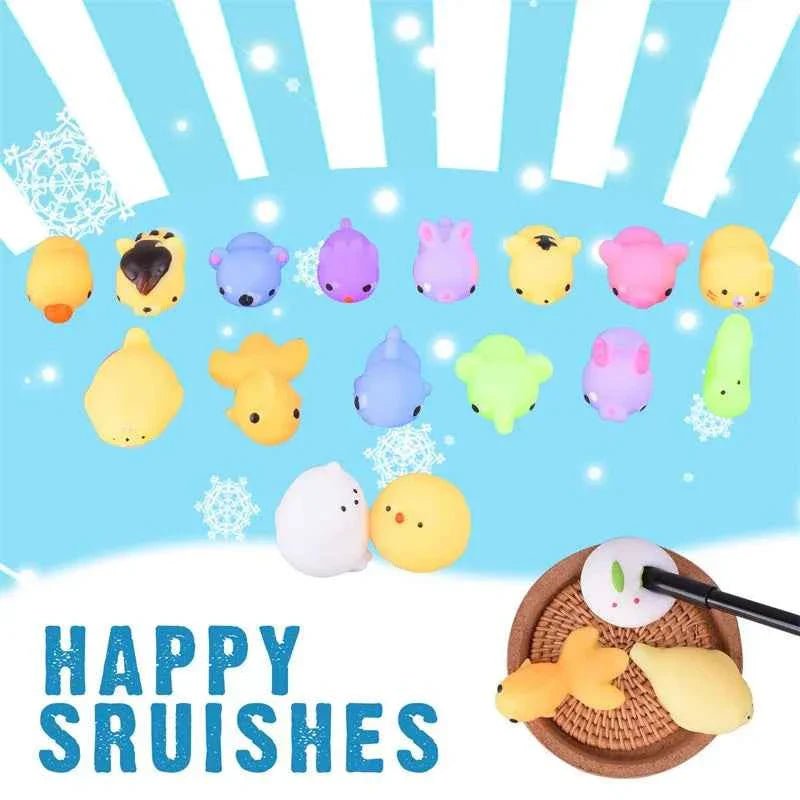50 - 5PCS Mochi Squishies Kawaii Anima Squishy Toys For Kids Antistress Ball Squeeze Party Favors Stress Relief Toys For Birthday - PhishStones Products