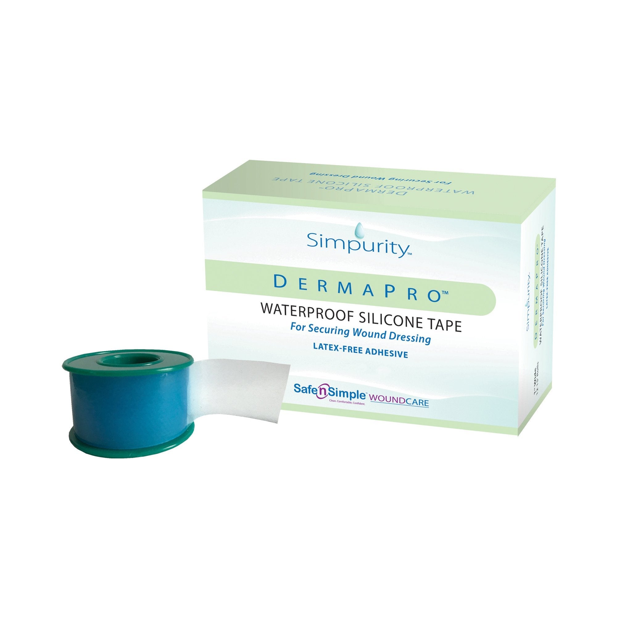 DermaPro™ Silicone Medical Tape, 2 Inch x 15 Foot, Transparent SNS57232