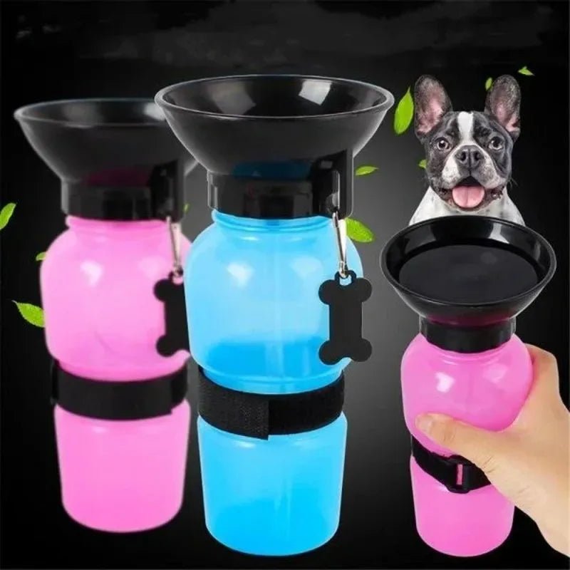 500ml Outdoor Portable Pet Water Bottle – Leakproof Dog & Cat Travel Cup with Drinking Bowl Feeder - PhishStones Products
