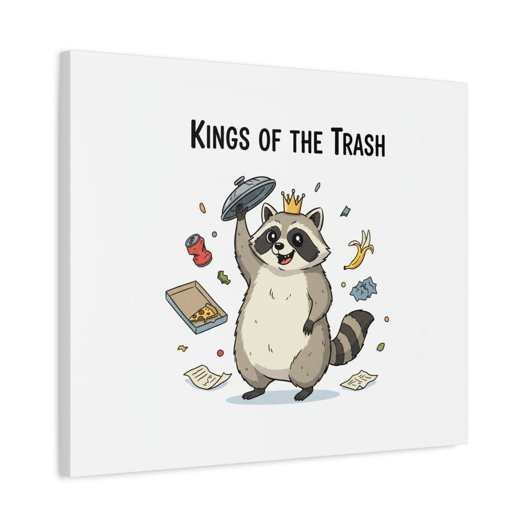 Kings of the Trash Canvas, Raccoon Doodle | Trash Panda, Goofy Critter Art
