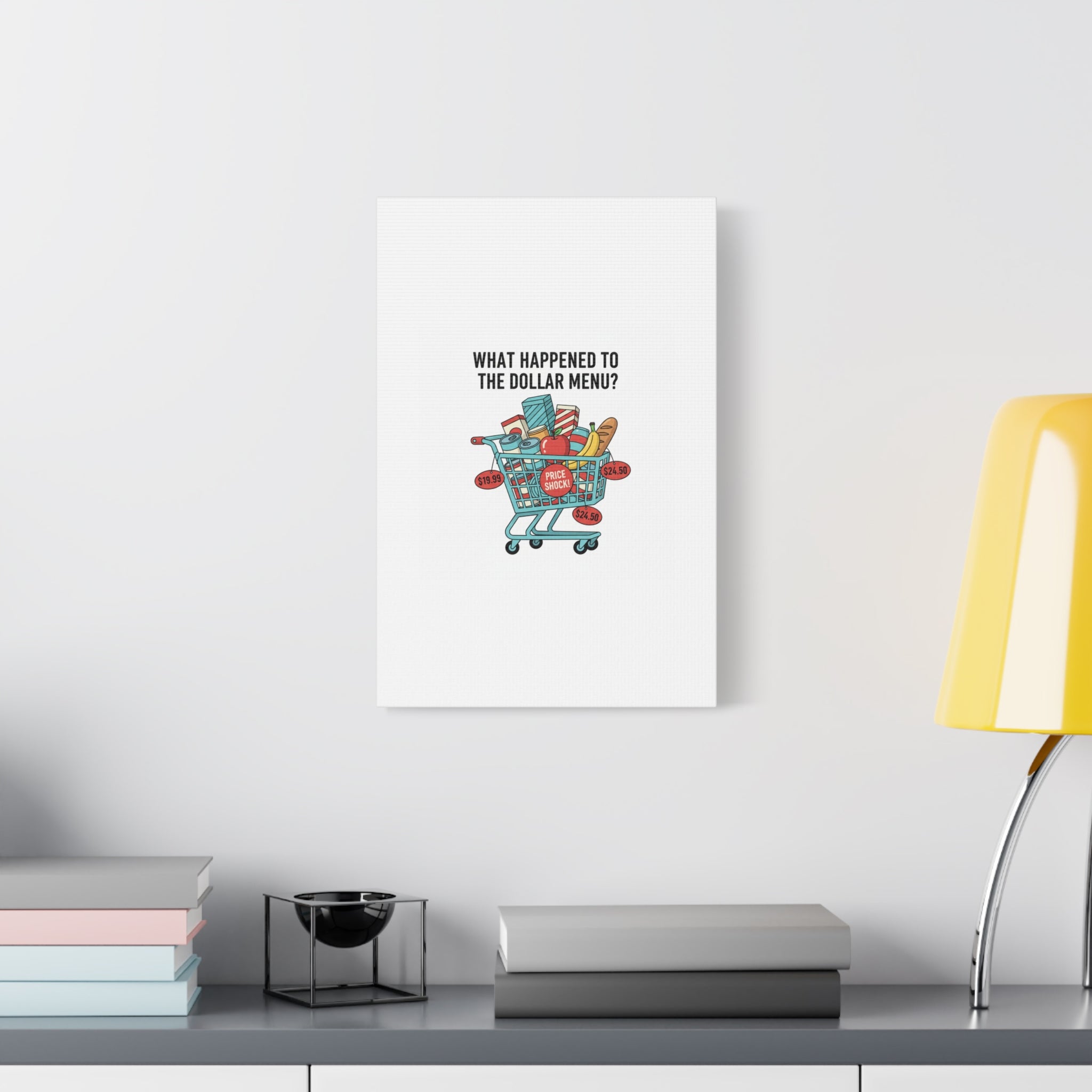 What Happened to the Dollar Menu? Canvas | Grocery Prices Meme, Price Shock Wall Art