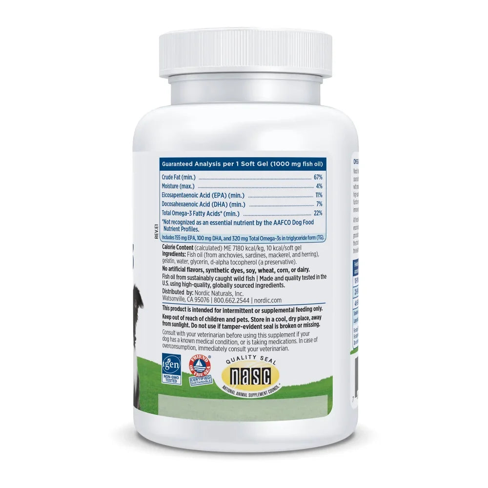 Nordic Naturals - Dog Omega-3 Oil, 90 Count - Skin and Coat