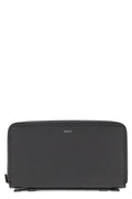 BOSS Grainy Leather Zip-Around Wallet - 23 cm x 13 cm x 4 cm