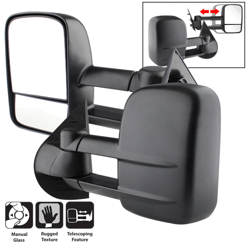 SPYDER Xtune Chevy Silverado 07-12 L&R Manual Extendable Manual Adjust Mirror MIR-CSIL07-MA-SET 9935626