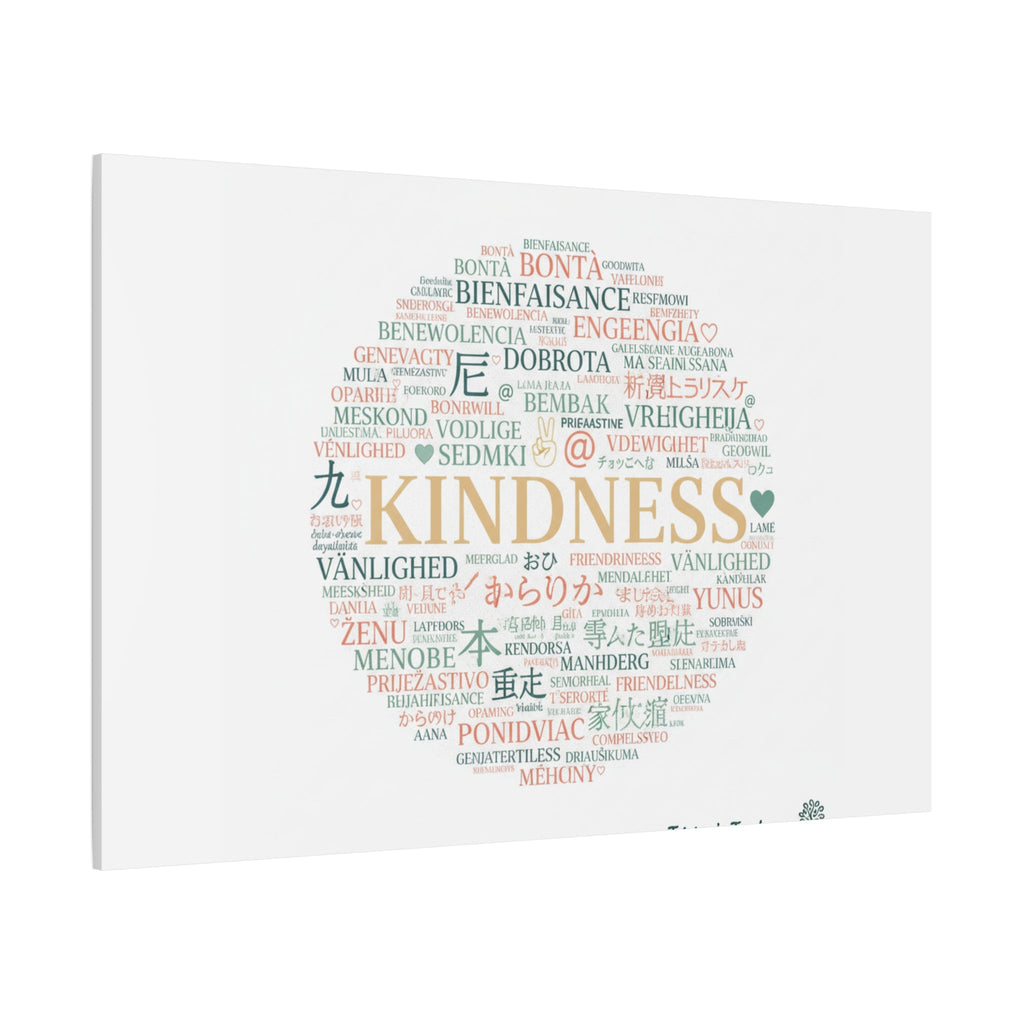 Kindness Word Cloud Canvas | Fresh Start Minimalist Wall Art