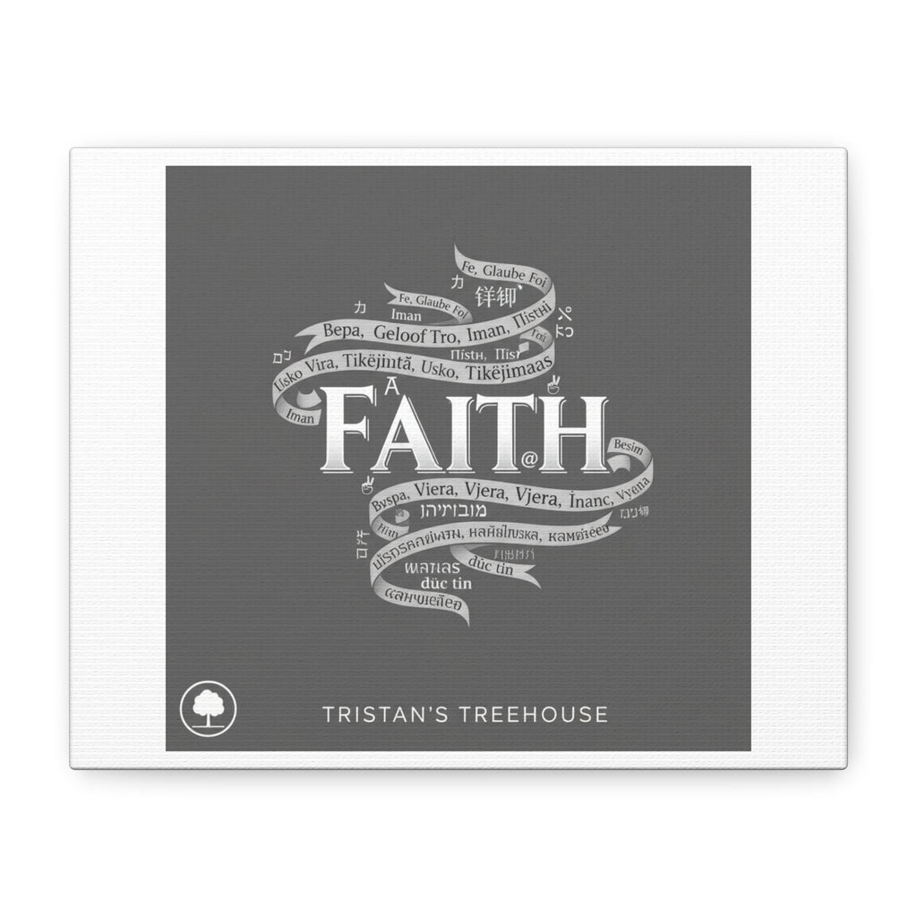handwritten faith ribbon Canvas | sketch aesthetic, doodle design