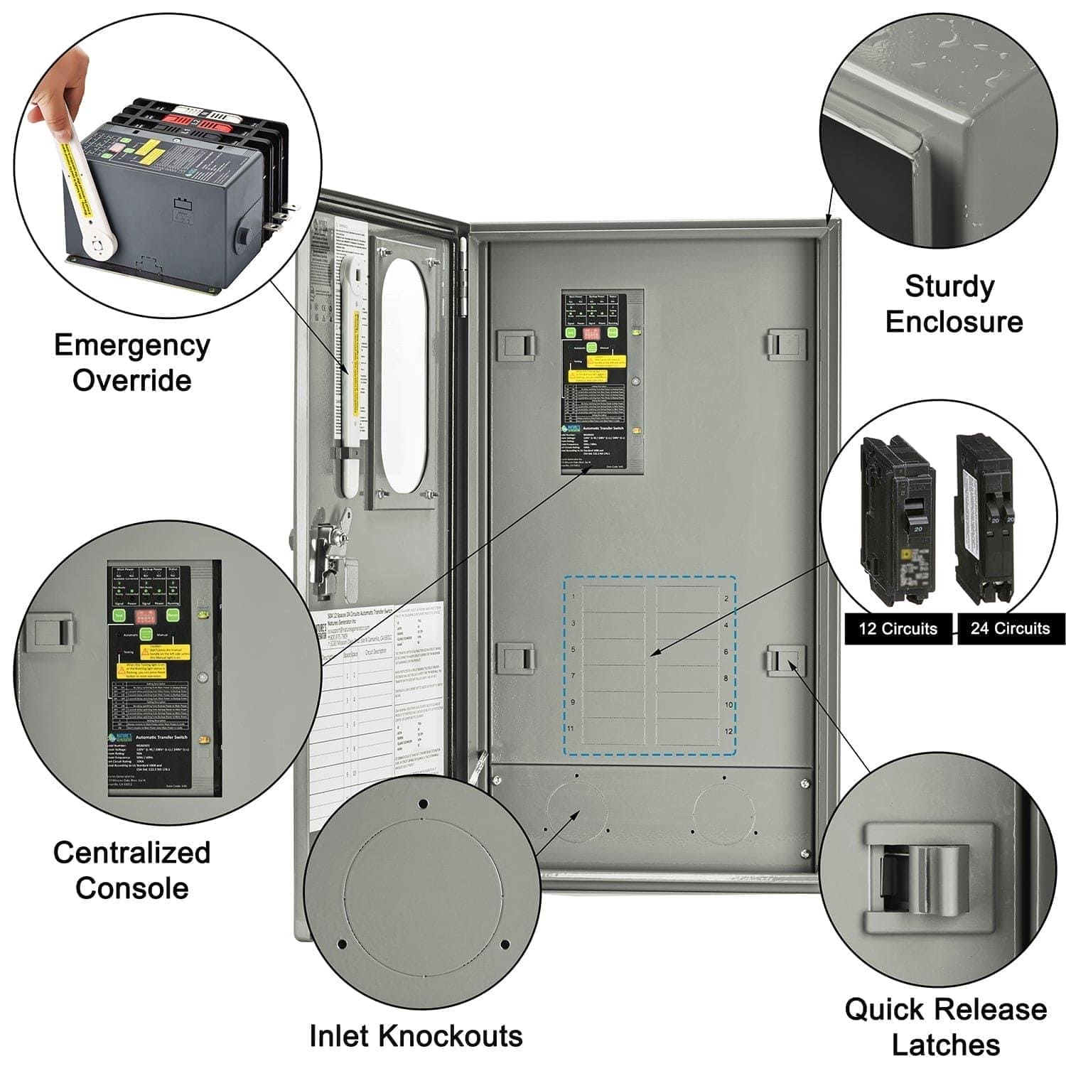 50A Automatic Generator Transfer Switch