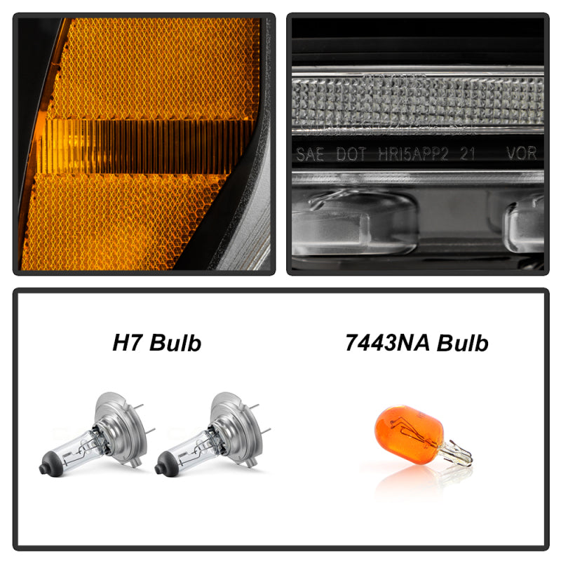 SPYDER Signature 20-21 Ford F150 (Halogen Model) Proj. Headlights - Black (PRO-YD-FF15021HALSI-BK) 5088703