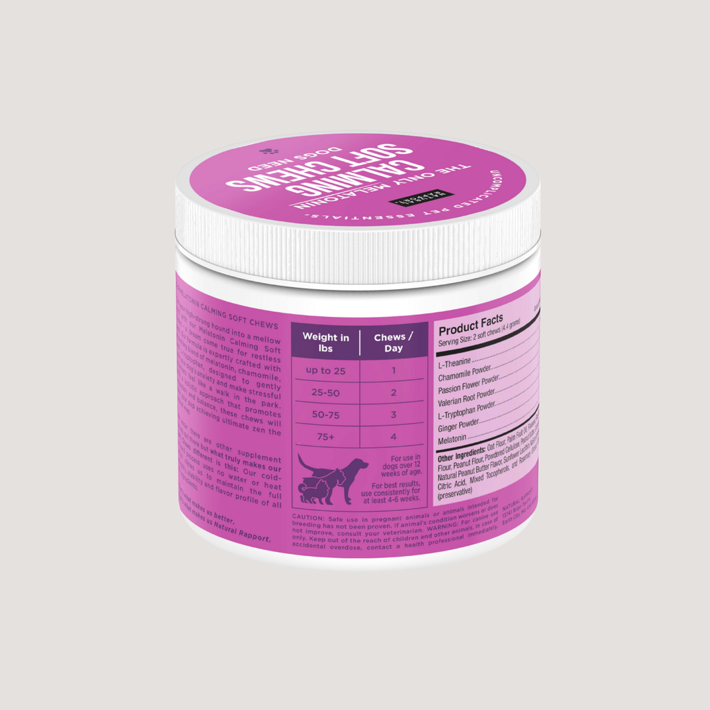 🌙🐾 Melatonin Calming Soft Chews for Dogs – Natural Stress & Relaxation Support
