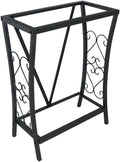 MAKLAINE Traditional Steel 10 Gallon Metal Aquarium Stand in Black