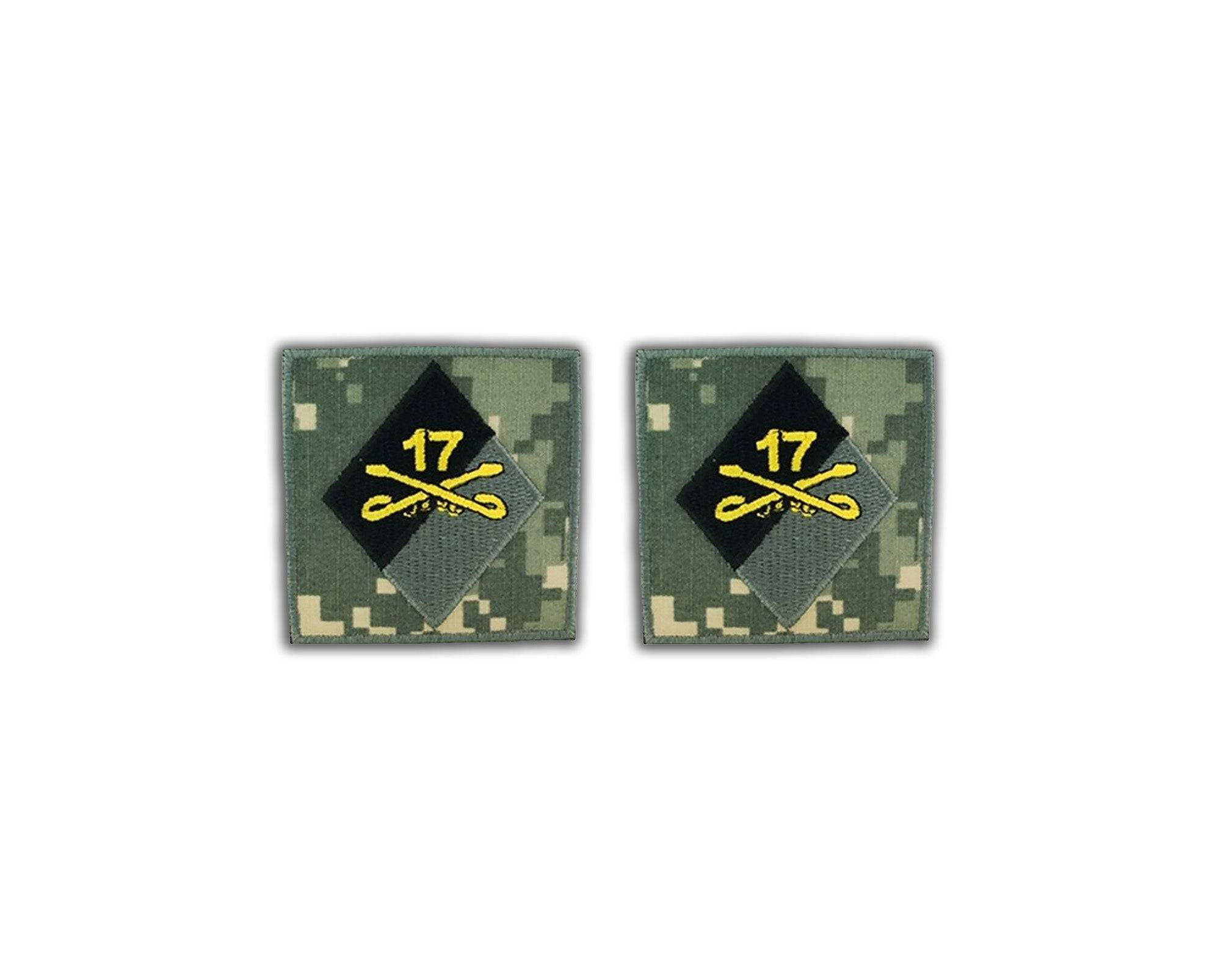 U.S. Army 17th Cavalry Helmet ACU Patch (pair)