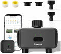 Smart Hose Watering Timer with Wi-Fi Hub, Sprinkler Timer with 2 Outlet, (PlasticsInlet & Plastics Outlet)