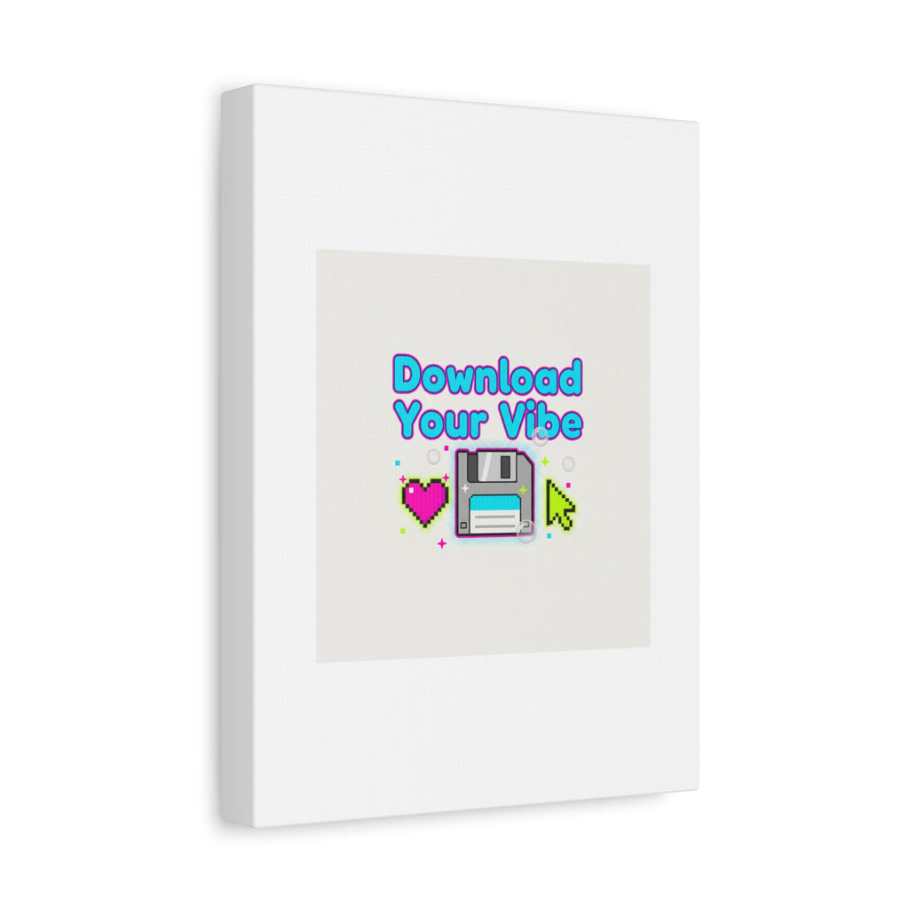 Download Your Vibe Canvas | Y2K Retro Tech, Pixel Floppy Disk Poster