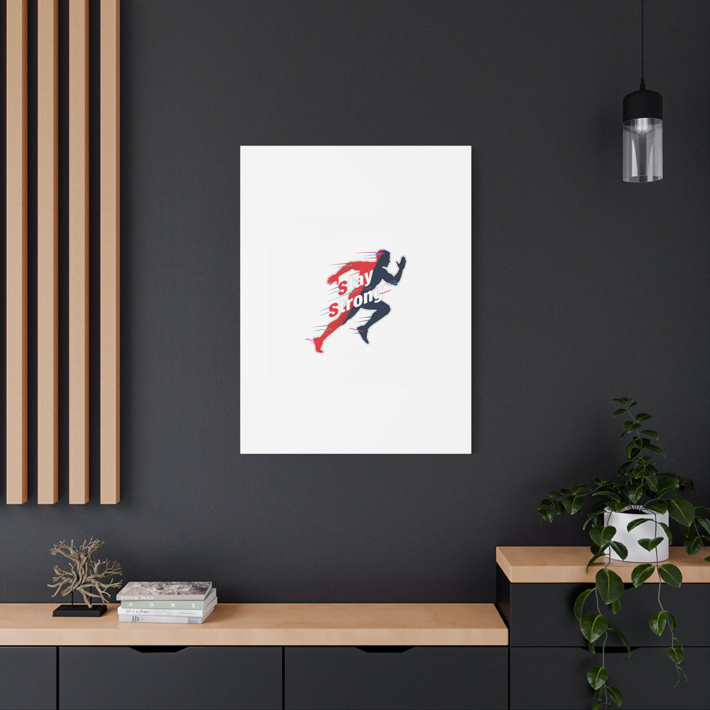 Stay Strong Runner Canvas | Fitness Motivation, Gym Wall Art