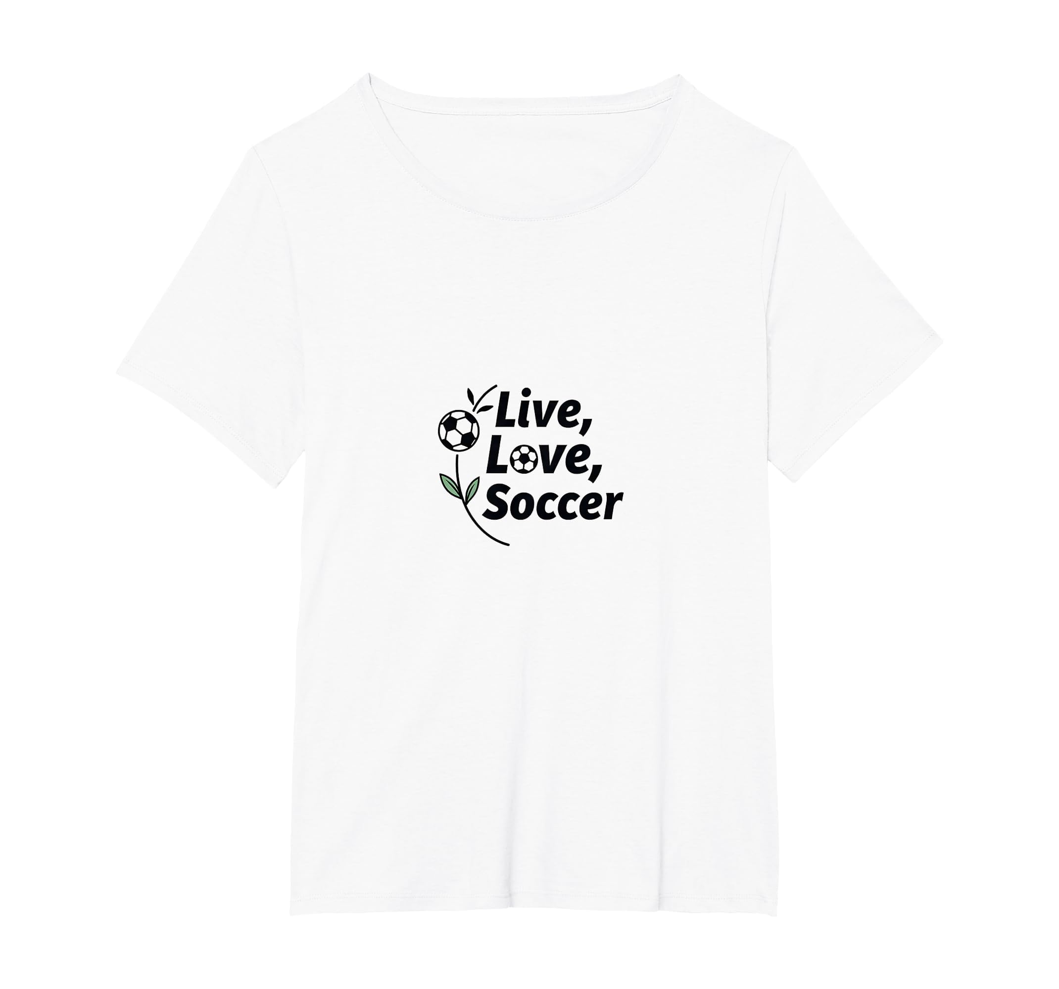 Live Love Soccer Womens Sports Passion T-Shirt - Minimalist Print Unisex