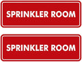 Signs ByLITA Standard Sprinkler Room Sign (Red) - Medium 2 Pack